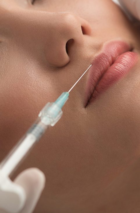 young lady getting anti aging skin procedure